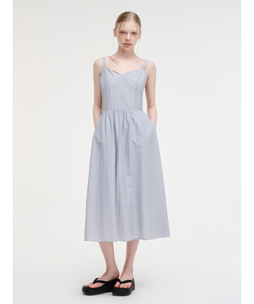 ETMON（エトモン）の「Slip Pintuck Double Strap Dress Sky Blue（ワンピース・レディース・その他・S/M）」の5枚目の写真