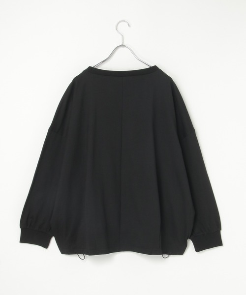 notch.（ノッチ）の「【 notch. by KR 】ドローコードビッグロンT/　ドロストロンT（Tシャツ/カットソー・レディース・オフホワイト/チャコールグレー/ブラック・M）」の21枚目の写真