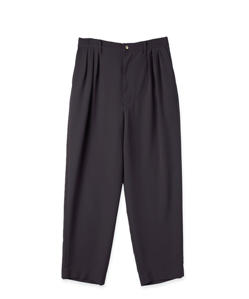 CULLNI(クルニ)の「Dry Double Cloth 3Tuck Semi Wide Pant(スラックス・メンズ・ネイビー/ダークブラウン/アッシュブラウン/ブラック・2/1/0)」の2枚目の写真