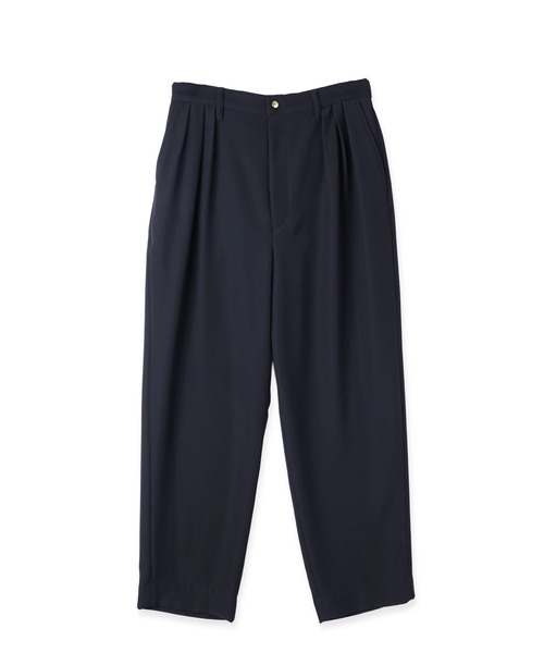 CULLNI(クルニ)の「Dry Double Cloth 3Tuck Semi Wide Pant(スラックス・メンズ・ネイビー/ダークブラウン/アッシュブラウン/ブラック・2/1/0)」の4枚目の写真