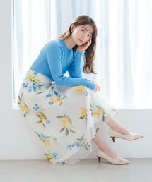 MISCH MASCH | 2026春夏新作 ボタニカルオーガンジーフラワースカート(スカート)