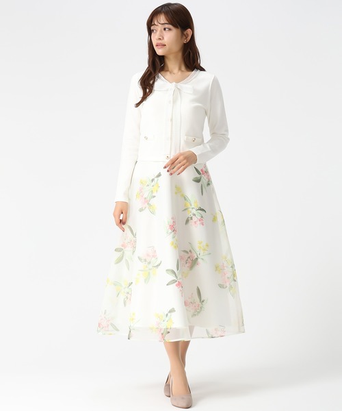 MISCH MASCH（ミッシュマッシュ）の「2026春夏新作 ボタニカルオーガンジーフラワースカート（スカート・レディース・ブルー/ピンク・S/M）」の3枚目の写真