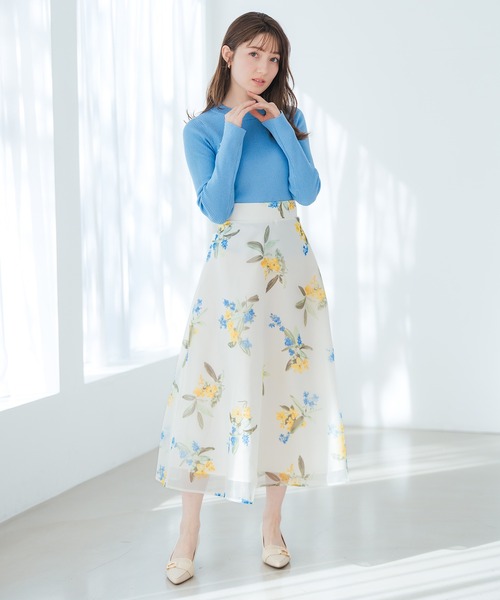 MISCH MASCH（ミッシュマッシュ）の「2026春夏新作 ボタニカルオーガンジーフラワースカート（スカート・レディース・ブルー/ピンク・S/M）」の16枚目の写真