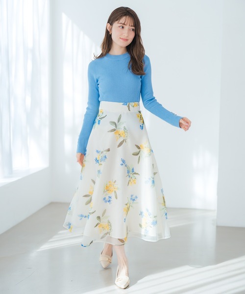 MISCH MASCH（ミッシュマッシュ）の「2026春夏新作 ボタニカルオーガンジーフラワースカート（スカート・レディース・ブルー/ピンク・S/M）」の17枚目の写真