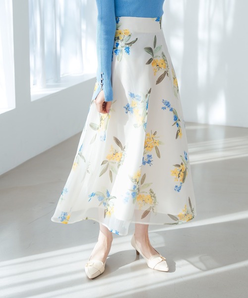 MISCH MASCH（ミッシュマッシュ）の「2026春夏新作 ボタニカルオーガンジーフラワースカート（スカート・レディース・ブルー/ピンク・S/M）」の18枚目の写真