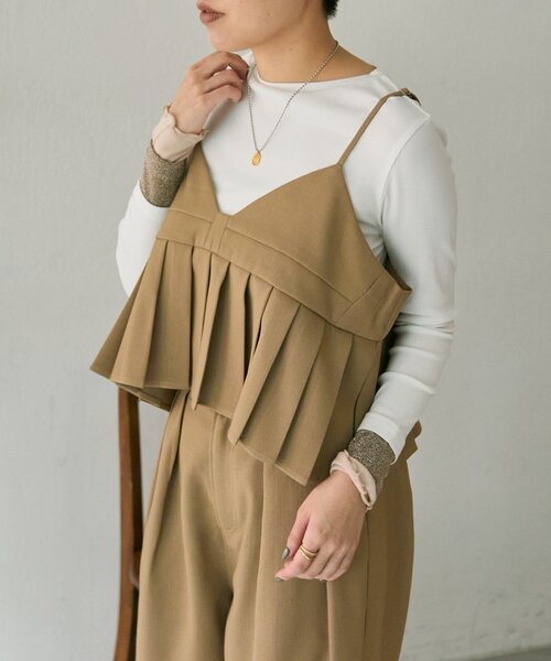 ear PAPILLONNER（イアパピヨネ）の「サマーツイードセットアップ【SUM1 STYLE】（その他トップス・レディース・ベージュ/ブラック・FREE）」の4枚目の写真