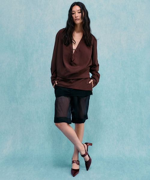 CHARLES & KEITH(チャールズ & キース)の「ツートーン バックルポインテッドスリングバックパンプス(パンプス・レディース・バーガンディー/イエロー系その他2/ブラック/ブラック系その他6・25cm/24.5cm/23.5cm/23cm/22.5cm/25.5cm)」の10枚目の写真