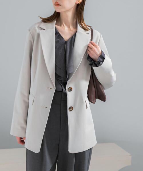 URBAN RESEARCH ROSSO WOMEN(アーバンリサーチ ロッソ)の「ライナー付テーラードジャケット(その他アウター・レディース・ベージュ系その他/ダークブラウン・FREE)」の1枚目の写真