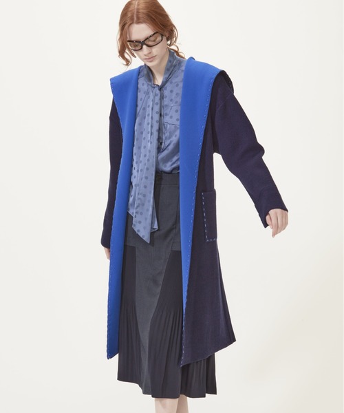 ATSURO TAYAMA(アツロウタヤマ)の「ダブルフェイスビッグカラーコート(その他アウター・レディース・ブラック系その他/グレー系その他/ブルー系その他・M)」の3枚目の写真
