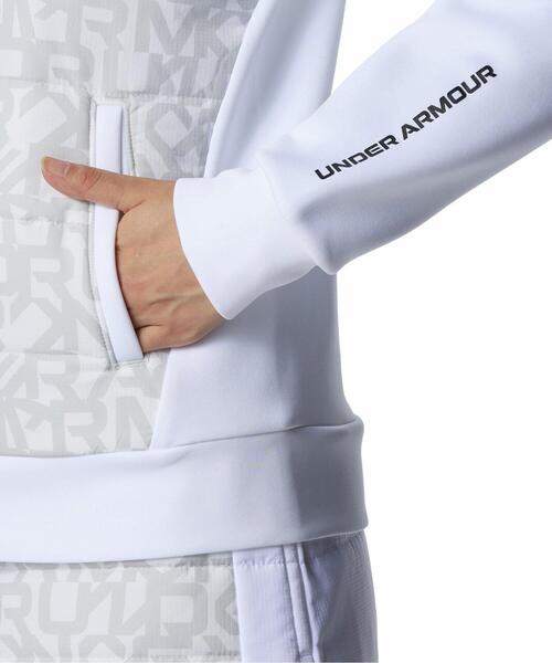 UNDER ARMOUR(アンダーアーマー)の「UAドライブ ハイブリッド プリント フルジップ ジャケット(ゴルフ/レディース)(その他アウター・レディース・ホワイト・M/L/S/XL)」の5枚目の写真