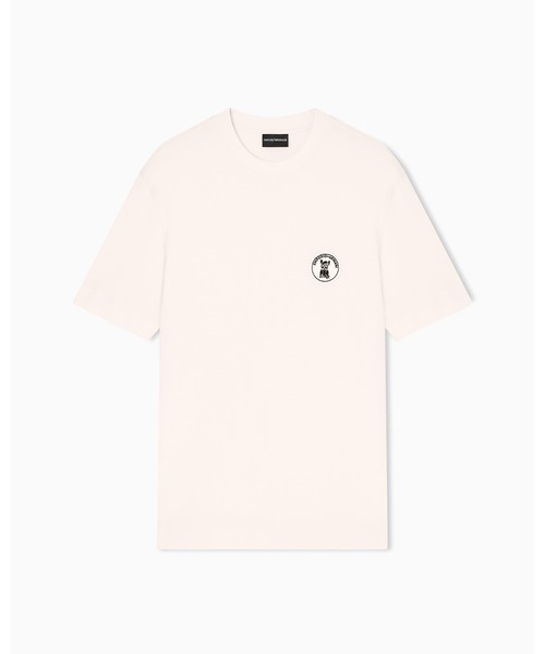 EMPORIO ARMANI(エンポリオアルマーニ)の「【エンポリオ アルマーニ】Tシャツ リヨセル混紡ジャージー フレンチブルドッグパッチ(Tシャツ/カットソー・メンズ・ネイビー/オフホワイト・MEDIUM/LARGE/XX-LARGE/X-SMALL/X-LARGE/SMALL)」の6枚目の写真