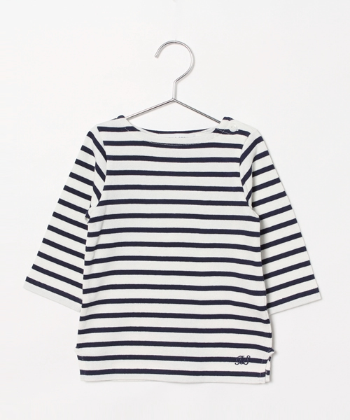 URBAN RESEARCH DOORS（アーバンリサーチドアーズ）の「FORK＆SPOON Color Border（Tシャツ/カットソー・キッズ・ホワイト/ブルー系その他/レッド・120/90/105/135）」の3枚目の写真