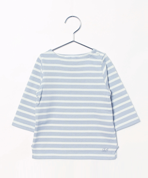 URBAN RESEARCH DOORS（アーバンリサーチドアーズ）の「FORK＆SPOON Color Border（Tシャツ/カットソー・キッズ・ホワイト/ブルー系その他/レッド・120/90/105/135）」の2枚目の写真