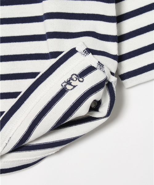 URBAN RESEARCH DOORS（アーバンリサーチドアーズ）の「FORK＆SPOON Color Border（Tシャツ/カットソー・キッズ・ホワイト/ブルー系その他/レッド・120/90/105/135）」の9枚目の写真