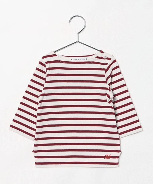 URBAN RESEARCH DOORS（アーバンリサーチドアーズ）の「FORK＆SPOON Color Border（Tシャツ/カットソー・キッズ・ホワイト/ブルー系その他/レッド・120/90/105/135）」の11枚目の写真