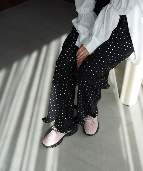 SANSeLF（サンセルフ）の「【SANSeLF】レースアップフラットシューズ sas26s004（その他シューズ・レディース・ピンク/ブラック・36/37/38/39）」の16枚目の写真