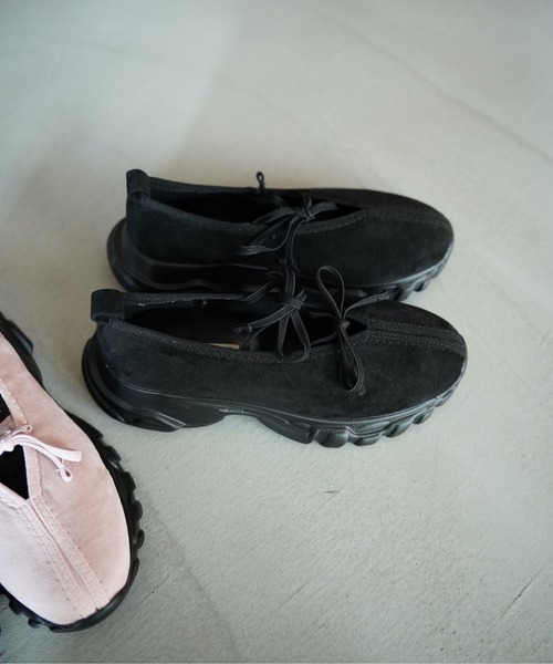 SANSeLF（サンセルフ）の「【SANSeLF】レースアップフラットシューズ sas26s004（その他シューズ・レディース・ピンク/ブラック・36/37/38/39）」の22枚目の写真