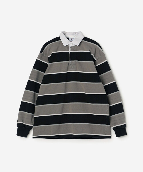 Barbarian（バーバリアン）の「BARBARIAN | 〈別注〉コットン フェードラグビーシャツ MEN（Tシャツ/カットソー・メンズ・ブラウン系その他/ブラック系その他/レッド系その他・M/XL/L）」の2枚目の写真