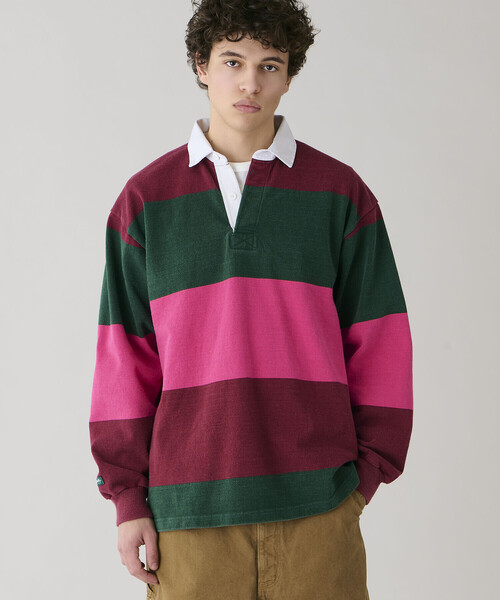 Barbarian（バーバリアン）の「BARBARIAN | 〈別注〉コットン フェードラグビーシャツ MEN（Tシャツ/カットソー・メンズ・ブラウン系その他/ブラック系その他/レッド系その他・M/XL/L）」の18枚目の写真