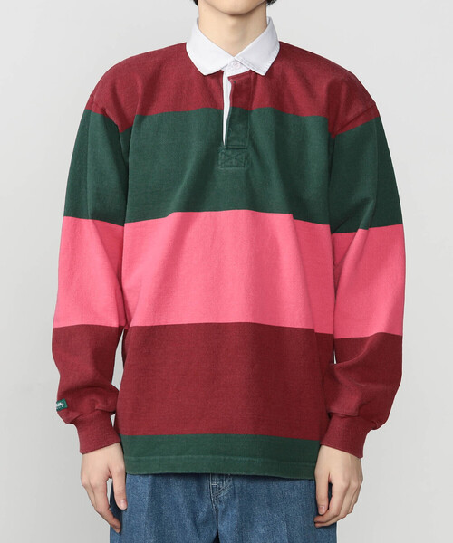 Barbarian（バーバリアン）の「BARBARIAN | 〈別注〉コットン フェードラグビーシャツ MEN（Tシャツ/カットソー・メンズ・ブラウン系その他/ブラック系その他/レッド系その他・M/XL/L）」の11枚目の写真