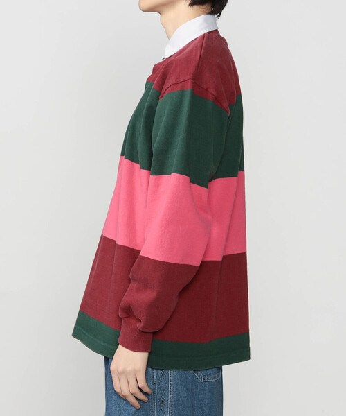 Barbarian（バーバリアン）の「BARBARIAN | 〈別注〉コットン フェードラグビーシャツ MEN（Tシャツ/カットソー・メンズ・ブラウン系その他/ブラック系その他/レッド系その他・M/XL/L）」の10枚目の写真