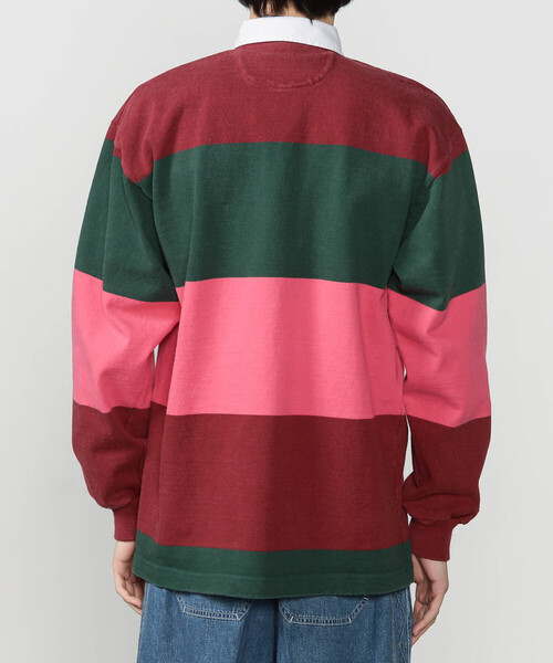 Barbarian（バーバリアン）の「BARBARIAN | 〈別注〉コットン フェードラグビーシャツ MEN（Tシャツ/カットソー・メンズ・ブラウン系その他/ブラック系その他/レッド系その他・M/XL/L）」の9枚目の写真