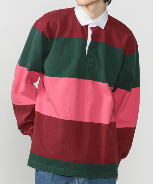 Barbarian（バーバリアン）の「BARBARIAN | 〈別注〉コットン フェードラグビーシャツ MEN（Tシャツ/カットソー・メンズ・ブラウン系その他/ブラック系その他/レッド系その他・M/XL/L）」の8枚目の写真