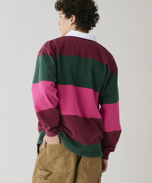 Barbarian（バーバリアン）の「BARBARIAN | 〈別注〉コットン フェードラグビーシャツ MEN（Tシャツ/カットソー・メンズ・ブラウン系その他/ブラック系その他/レッド系その他・M/XL/L）」の5枚目の写真