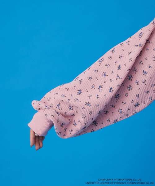 w closet（ダブルクローゼット）の「【ANGEL BLUE】ナカムラくん花柄ワッフルパーカー（パーカー・レディース・ピンク/グレー・FREE）」の19枚目の写真