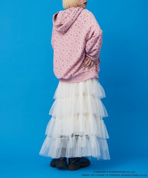 w closet（ダブルクローゼット）の「【ANGEL BLUE】ナカムラくん花柄ワッフルパーカー（パーカー・レディース・ピンク/グレー・FREE）」の22枚目の写真