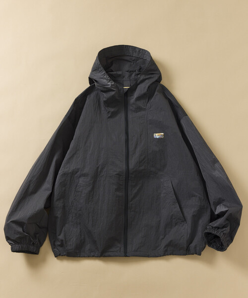 FREAK'S STORE（フリークスストア）の「アウトドア リップストップ ナイロン ワンポイントロゴ ジップアップパーカー ショーツ バッグ 3Pセット/セットアップ（ナイロンジャケット・メンズ・ワインレッド/ブラック/チャコールグレー/その他9/オレンジ・SMALL/LARGE/MEDIUM）」の6枚目の写真