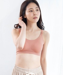 mabbly（メイブリー）の「【授乳ブラ】ストラップオープンシームレスハーフトップブラ（ブラジャー）」