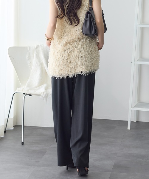 ReDial（リダイアル）の「きれい見え！ワイドイージーパンツ（スラックス・レディース・グレー/ブラック/モカ/アイボリー・L/M/3L/LL）」の18枚目の写真