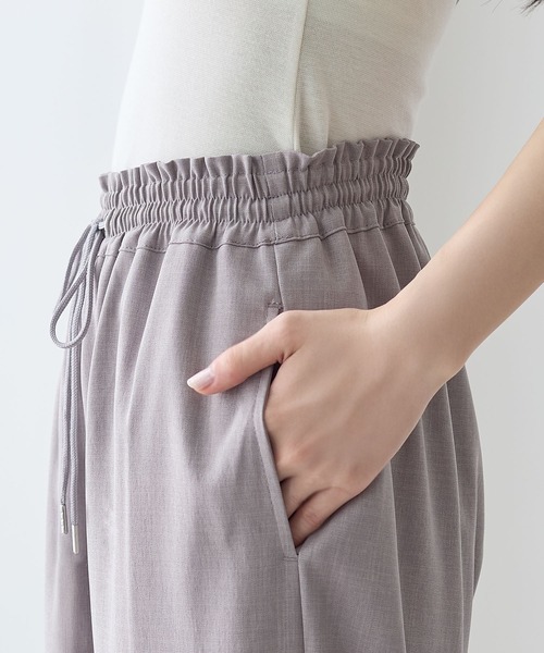 ReDial（リダイアル）の「きれい見え！ワイドイージーパンツ（スラックス・レディース・グレー/ブラック/モカ/アイボリー・L/M/3L/LL）」の20枚目の写真