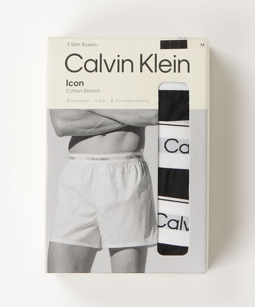 Calvin Klein(カルバン・クライン)の「Calvin Klein カルバンクライン 【3枚セット】ICON COTTON STRETCH BOXER メンズ トランクス(トランクス・メンズ・ブラック系2/ブラック・SMALL/MEDIUM)」の6枚目の写真