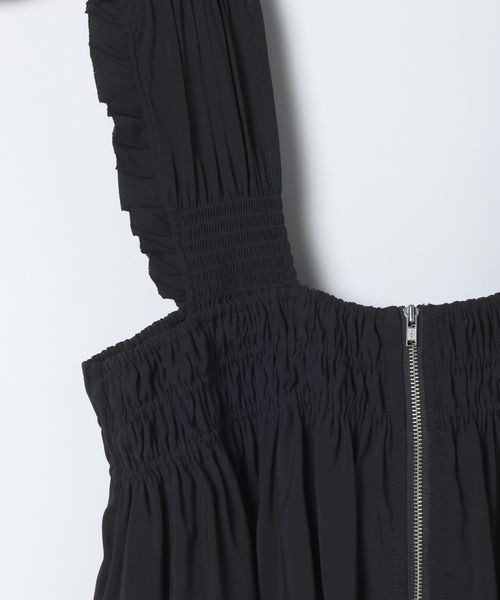 JEANASIS（ジーナシス）の「シャーリングギャザーZIP NS/659556（ベスト・レディース・ブラック/オフホワイト/カーキ・FREE）」の10枚目の写真