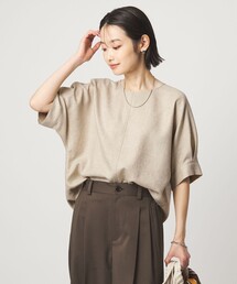 リネンライク ブラウス マシンウォッシャブル ストレッチ UVカット