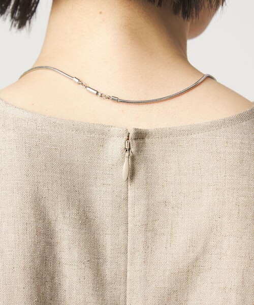 green label relaxing(グリーンレーベルリラクシング)の「リネンライク ブラウス マシンウォッシャブル ストレッチ UVカット(シャツ/ブラウス・レディース・ナチュラル/ブラウン/ネイビー・FREE)」の11枚目の写真