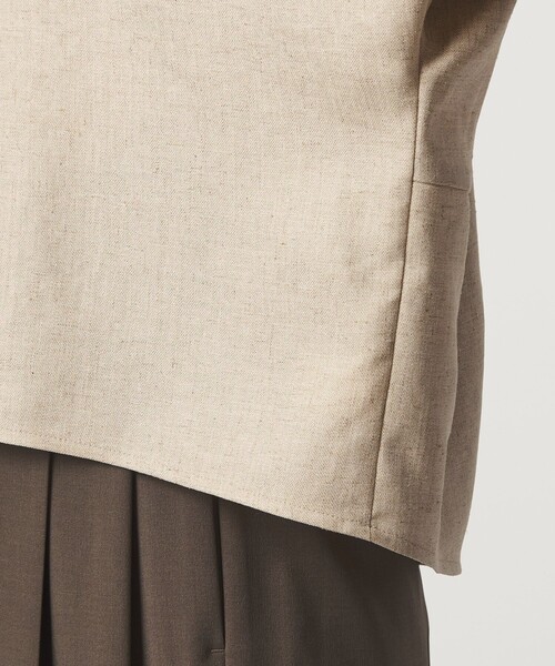 green label relaxing(グリーンレーベルリラクシング)の「リネンライク ブラウス マシンウォッシャブル ストレッチ UVカット(シャツ/ブラウス・レディース・ナチュラル/ブラウン/ネイビー・FREE)」の13枚目の写真
