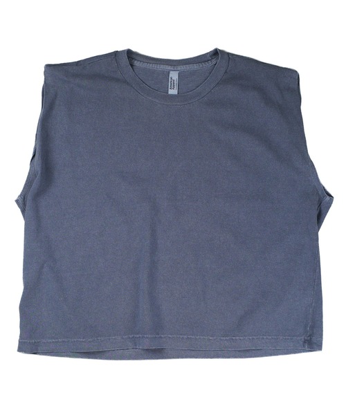American Apparel（アメリカンアパレル）の「【T16】【American Apparel】GARMENT-DYED HEAVYWEIGHT MUSCLE TEE A-307GD（Tシャツ/カットソー・レディース・ブラック/ネイビー/オリーブ/マスタード/アイボリー・SMALL/MEDIUM/LARGE）」の4枚目の写真