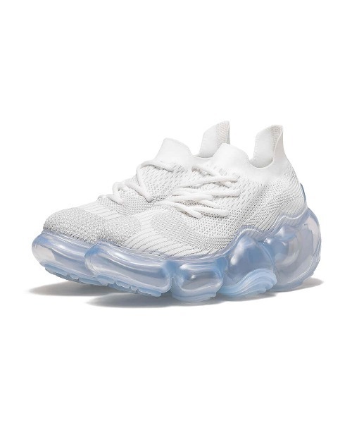 grounds（グラウンズ）の「grounds【グラウンズ】- ウィメンズ スニーカー 【MOOPIER4-WHITEGRAY/TP-ICEGRAY 348】（スニーカー・レディース・ホワイト×グレー・25.0cm/23.0cm/24.0cm/25.5cm）」の2枚目の写真