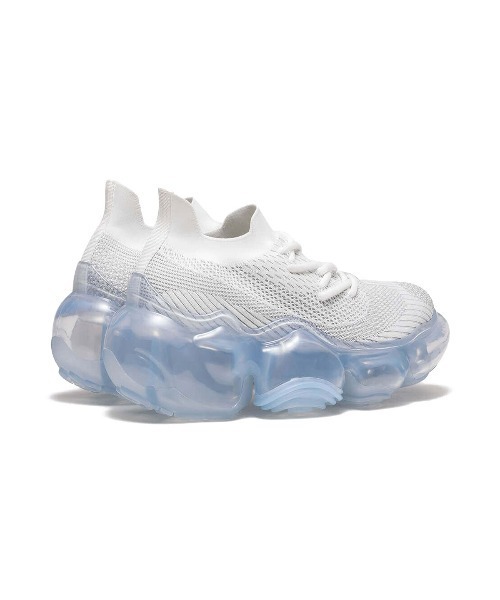 grounds（グラウンズ）の「grounds【グラウンズ】- ウィメンズ スニーカー 【MOOPIER4-WHITEGRAY/TP-ICEGRAY 348】（スニーカー・レディース・ホワイト×グレー・25.0cm/23.0cm/24.0cm/25.5cm）」の4枚目の写真