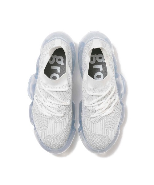 grounds（グラウンズ）の「grounds【グラウンズ】- ウィメンズ スニーカー 【MOOPIER4-WHITEGRAY/TP-ICEGRAY 348】（スニーカー・レディース・ホワイト×グレー・25.0cm/23.0cm/24.0cm/25.5cm）」の5枚目の写真