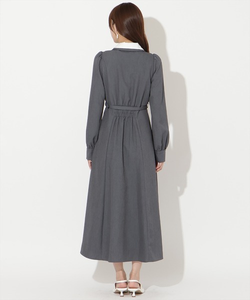 AND COUTURE(アンドクチュール)の「ダブルカラーワンピース(ワンピース・レディース・ベージュ/ライトグレー/ネイビー・SMALL/MEDIUM)」の17枚目の写真