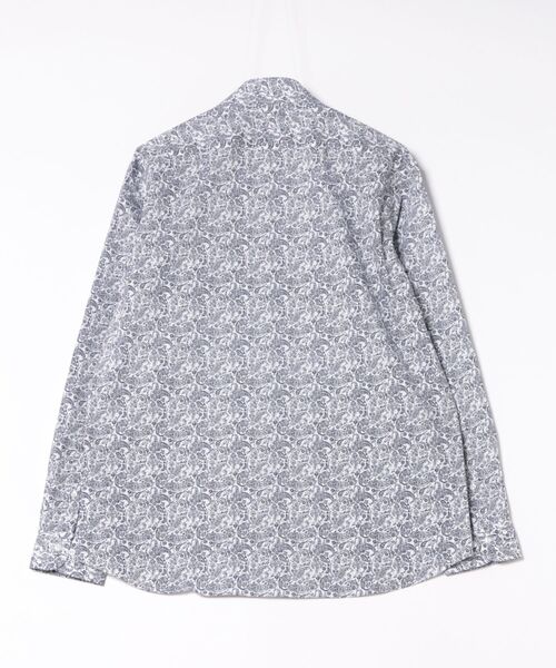 TAKA-Q(タカキュー)の「シャツ メンズ 長袖 ストレッチ 綿混 プリント ワイドカラー (シャツ/ブラウス・メンズ・ネイビー・LARGE/MEDIUM/X-LARGE)」の2枚目の写真