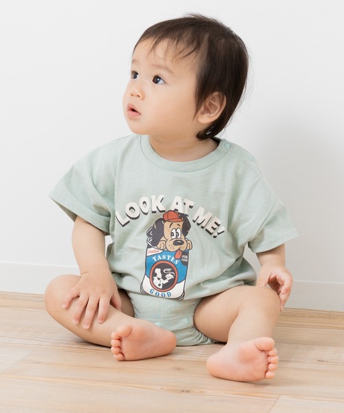 chil2（チルツー）の「綿100％ プリント半袖ロンパース（ロンパース・キッズ・I/O/J/H/A/F/E/D/C/N/M/L/K/G/B/P・80ｃｍ/70cm）」の6枚目の写真