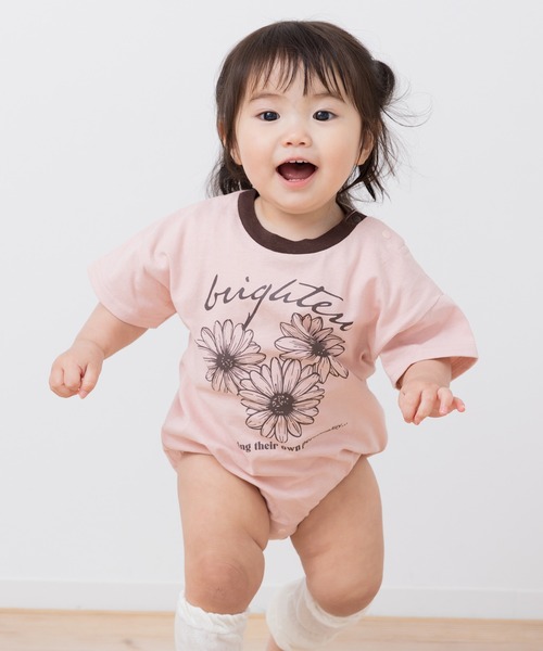 chil2（チルツー）の「綿100％ プリント半袖ロンパース（ロンパース・キッズ・I/O/J/H/A/F/E/D/C/N/M/L/K/G/B/P・80ｃｍ/70cm）」の14枚目の写真