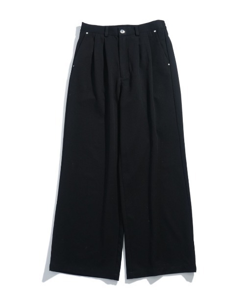 NOIZY(ノイジー)の「two tuck baggy trousers/ツータック バギー トラウザー タックワイドパンツ(スラックス・メンズ・チャコールグレー/グレー系その他/ブラック・LARGE/MEDIUM)」の7枚目の写真