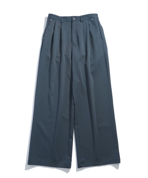 NOIZY(ノイジー)の「two tuck baggy trousers/ツータック バギー トラウザー タックワイドパンツ(スラックス・メンズ・チャコールグレー/グレー系その他/ブラック・LARGE/MEDIUM)」の8枚目の写真