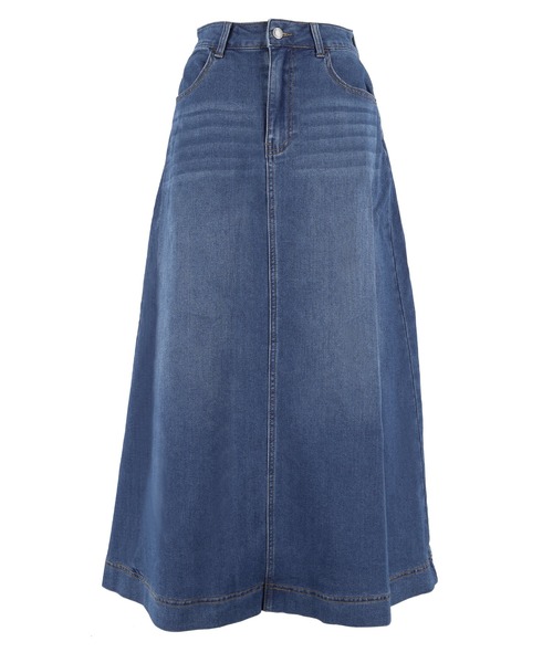 coca（coca）（コカ）の「カットデニムマキシ丈スカート（デニムスカート・レディース・ライトブルー/ブルー・L/S）」の19枚目の写真